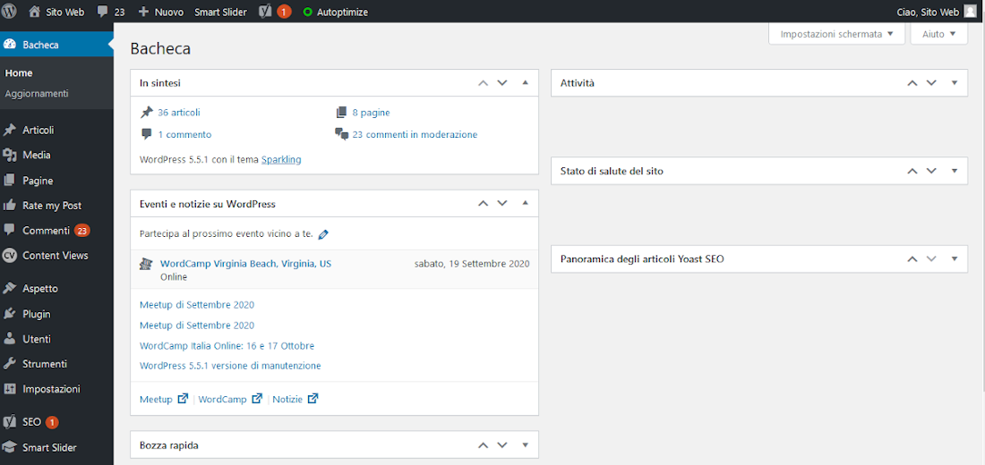 Bacheca di WordPress Bacheca di WordPress